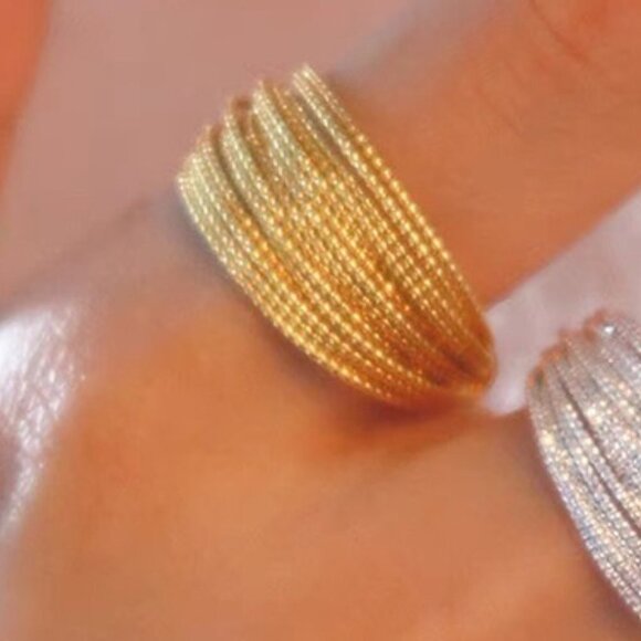 Gold Multi Circle Ring - Picture 3 of 3